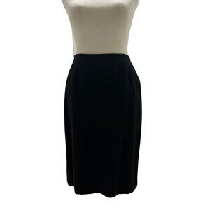 Women's Kasper & Company ASL Size 6P Skirt Midi Length Black Back Zip